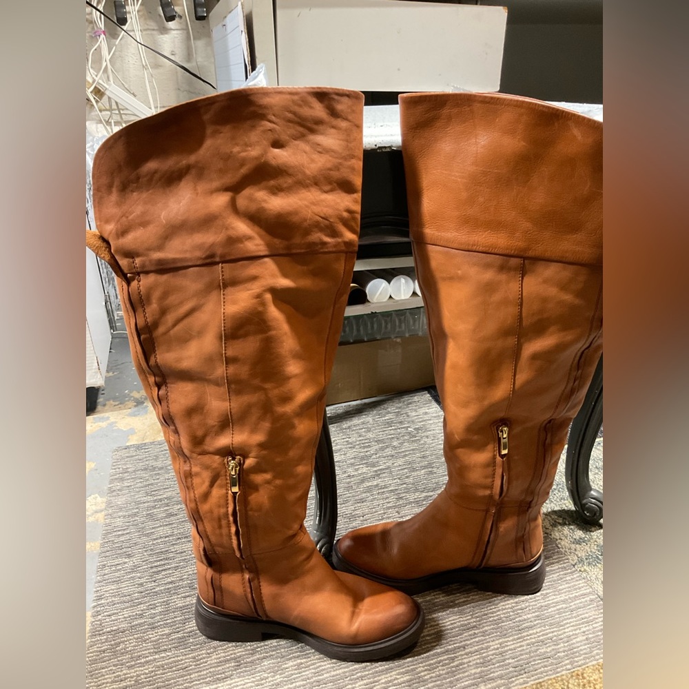 Franco Sarto Brown Over the Knee Boots